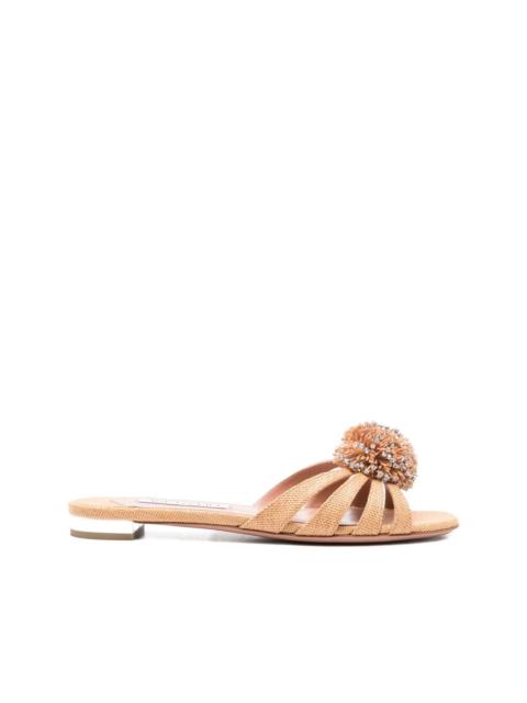 Movida crystal-embellished pom-pom sandals