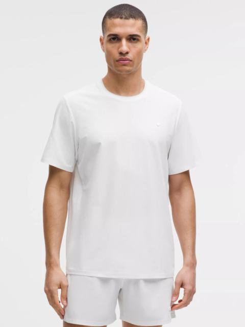 UV-Protective Striped Mesh Tennis T-Shirt