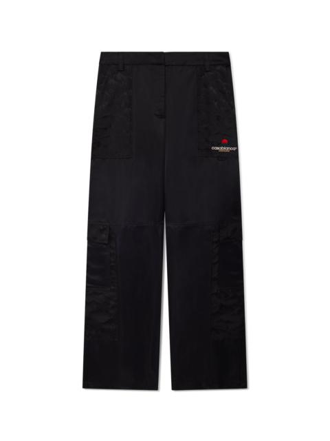 Nylon And Satin Mountain Camo Cargo Trousers