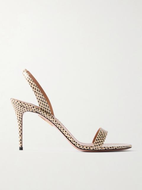So Nude 85 Polka-dot Leather Slingback Sandals