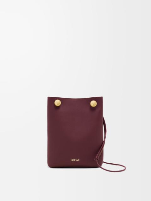 Pebble pouch in smooth calfskin