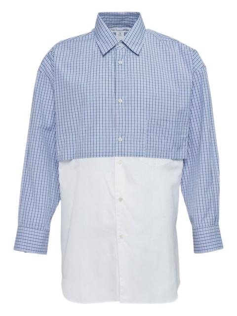 checked panelled shirt