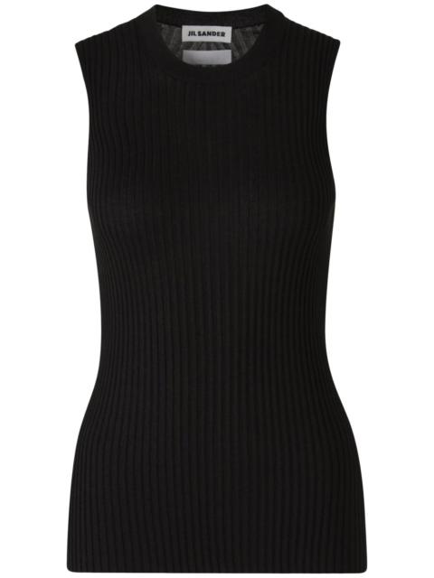 ribbed silk tank top