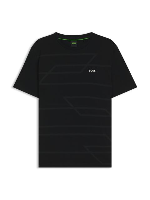 COTTON JERSEY T-SHIRT WITH MIXED-PRINT LOGO