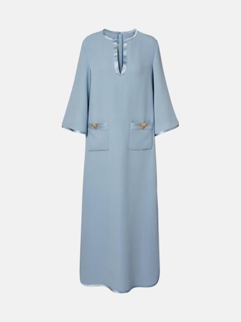 VGold silk maxi dress