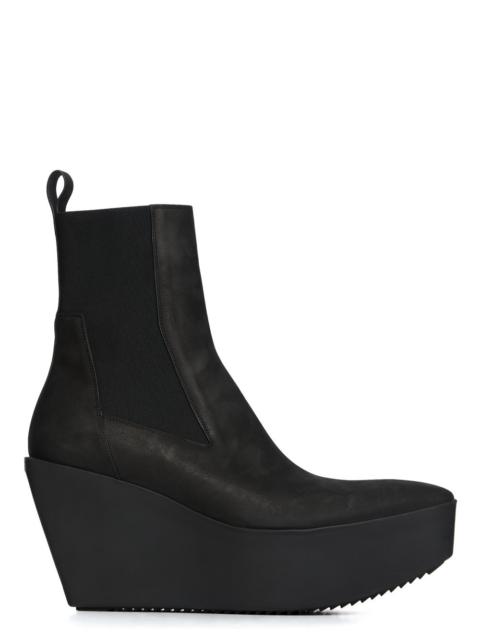 Black Concordians Sliver Platform Beatle Chelsea Boots
