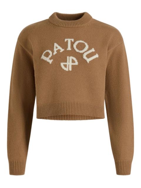 intarsia-logo jumper