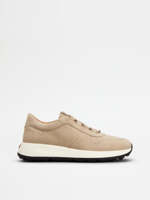 RED DOT SNEAKERS IN SUEDE - BEIGE