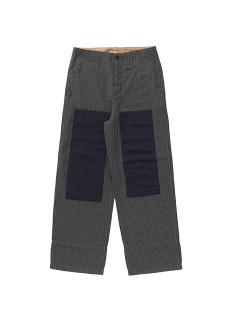 EX WIDE CHINO PANTS STRIPE NAVY