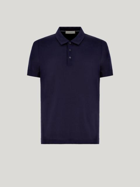 DARK NAVY SILK POLO SHIRT