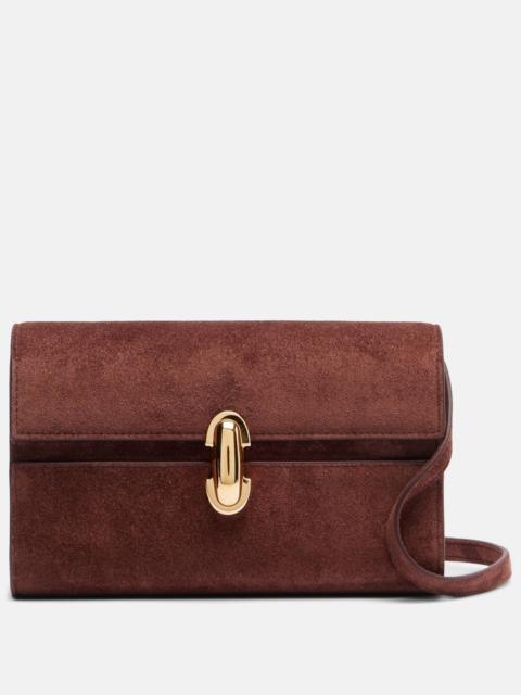 Symmetry Mini suede shoulder bag