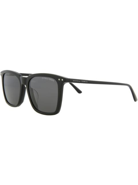 Bottega Veneta Square Rectangle Sunglasses Black Black Grey (BV0251SA-30007260-001)