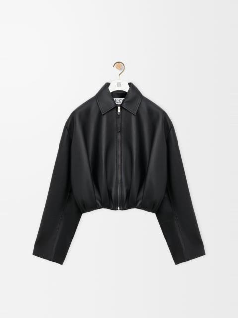 Draped jacket in nappa lambskin