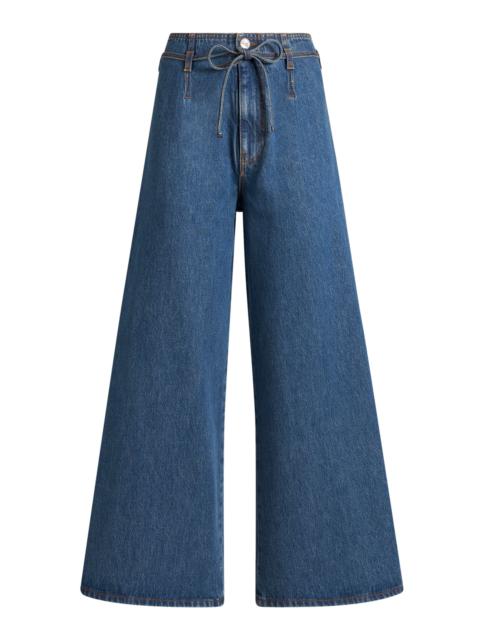 Rigid High-Rise Straight-Leg Jeans blue