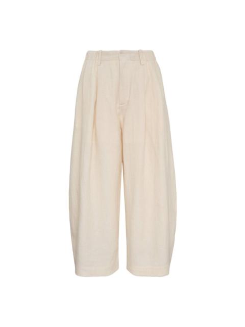 Cocoon Cotton Linen Midi Pants