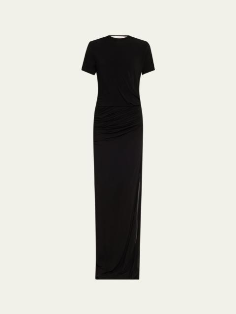 Coiled Jersey Corseted Tee Gown