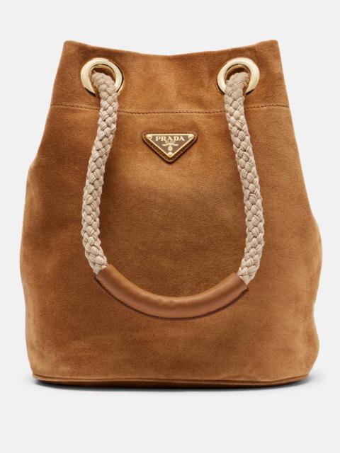 Prada Mariner Small suede bucket bag