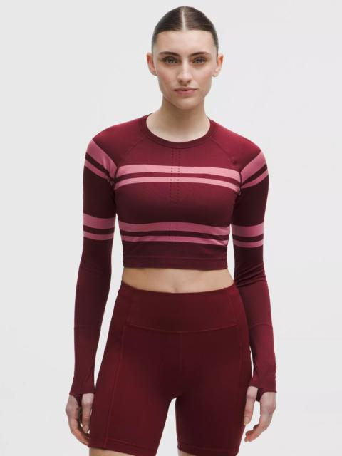 Swiftly Tech Cropped Long-Sleeve Shirt 2.0 *Stripe