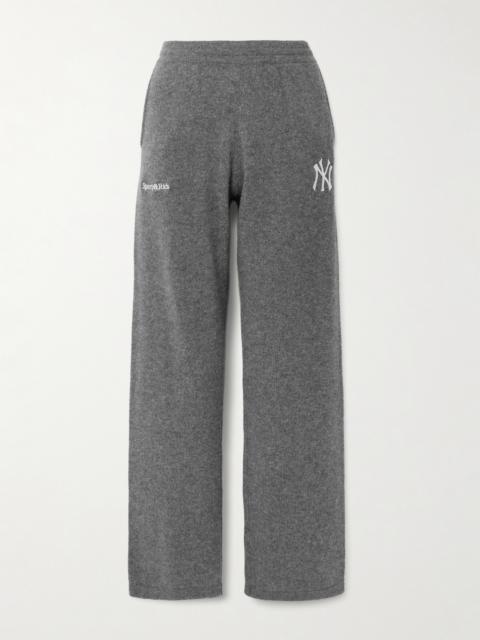 + '47 And New York Yankees Embroidered Cashmere And Wool-blend Track Pants