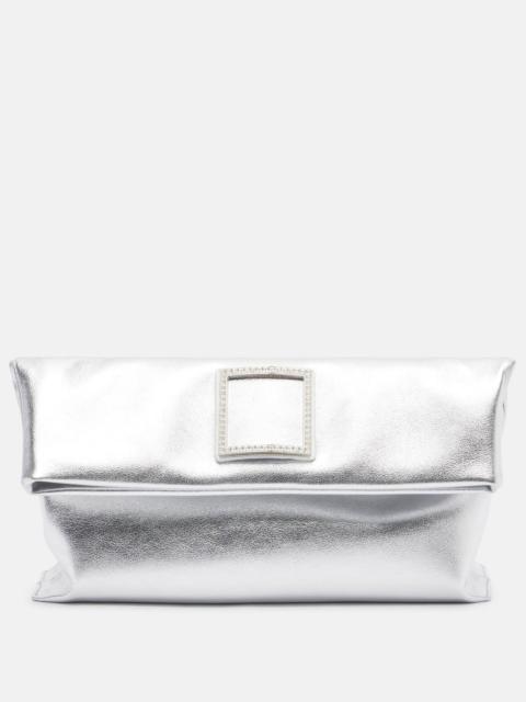 Trompette metallic leather clutch