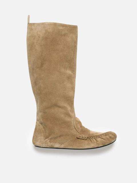 Slouch saddle boots - Beige
