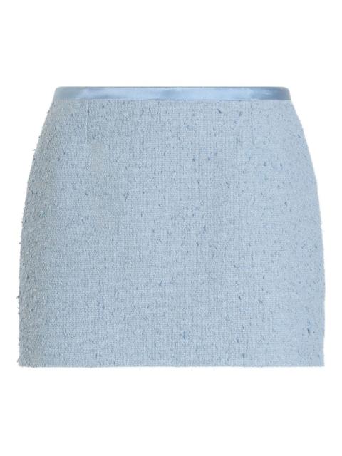textured mini skirt