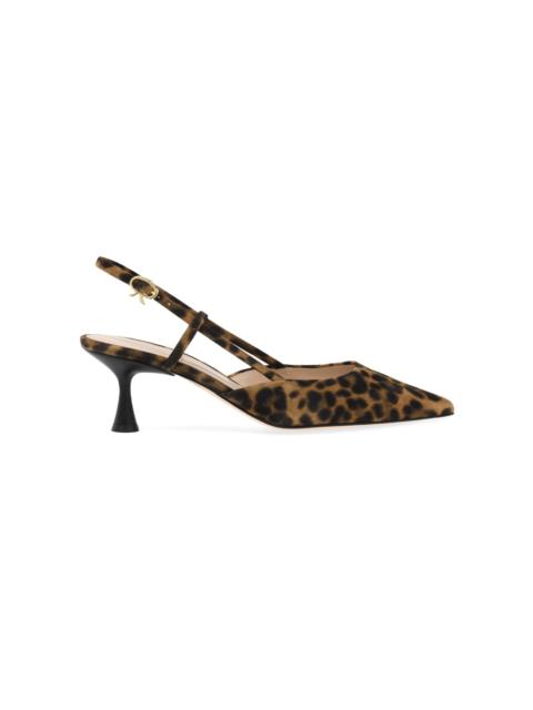 Ascent Leather Slingback Pumps print