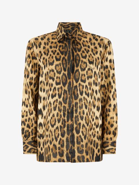 Silk Shirt with Jaguar Print