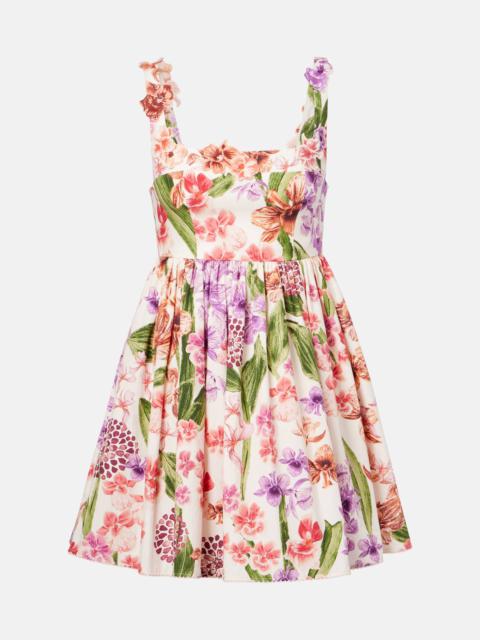 Barbare floral cotton minidress