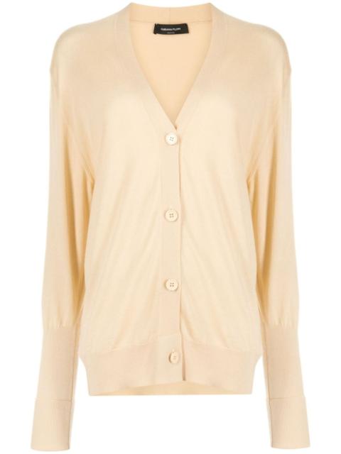 V-neck long-sleeve cardigan