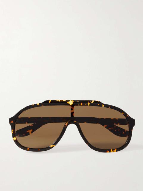 Aviator-Style Tortoiseshell Acetate Sunglasses