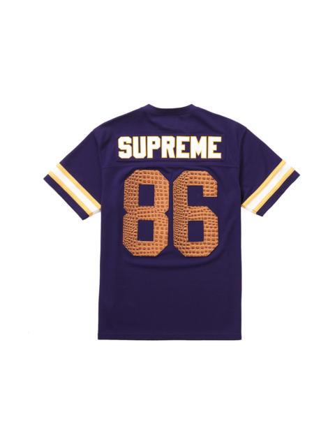 Supreme Faux Croc Football Jersey Purple