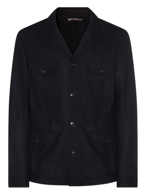 flap-pocket blazer