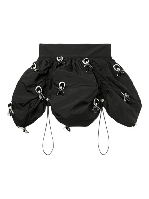 bubble-hem drawstring skirt