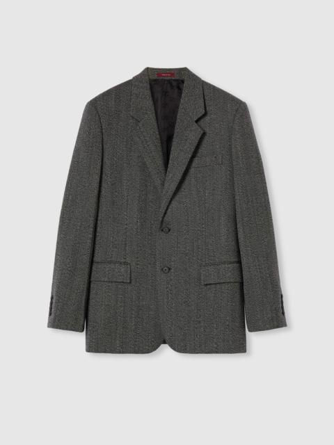 Wool mouliné jacket