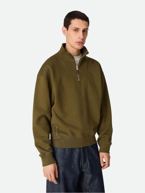 Cotton Fleece Zip Sweatshirt