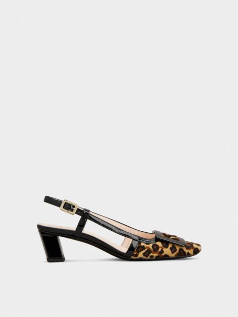 Belle Vivier Slingback Pumps in leather