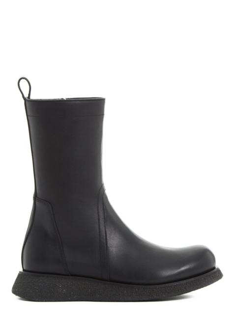 zip-up mid-calf boots