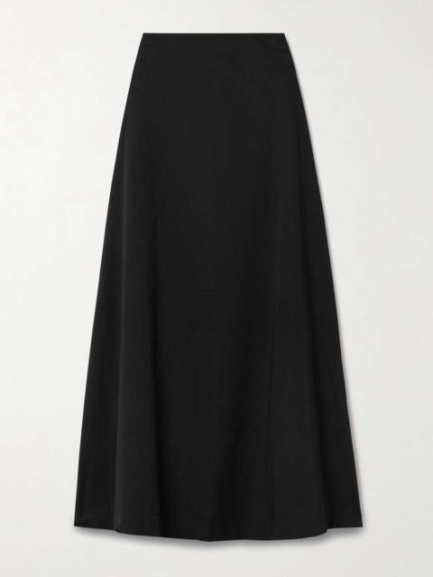 + NET SUSTAIN organic cotton-blend twill maxi skirt