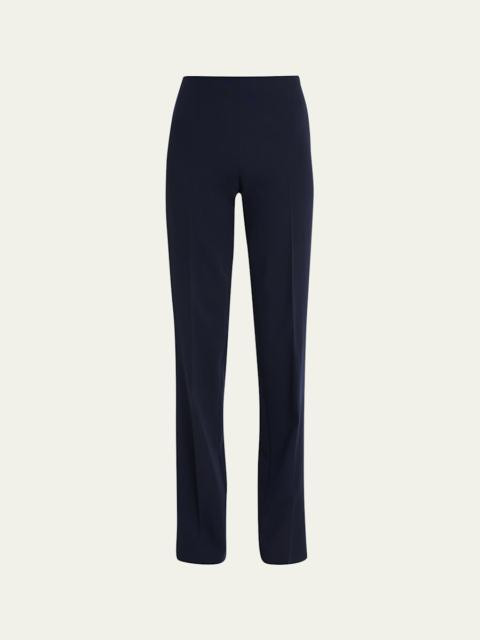 Carole Straight-Leg Wool Double-Face Pants