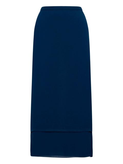 double-layer pleated skirt