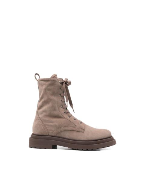 lace-up lug-sole ankle boots