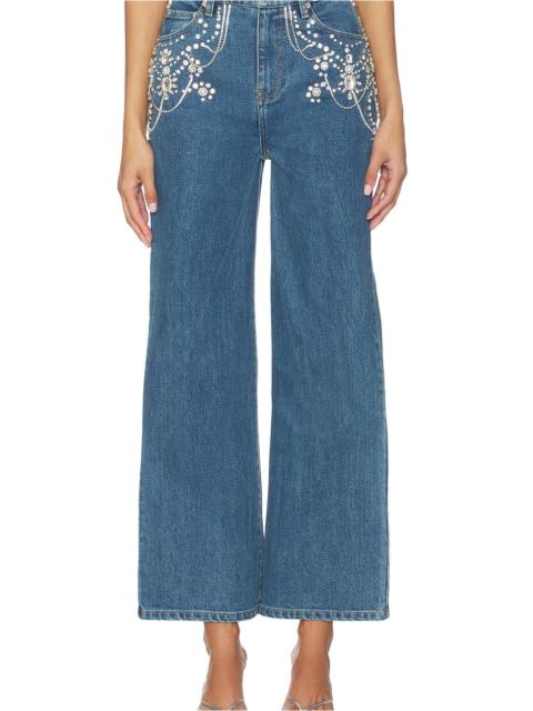 Jude Mid Rise Crop Wide Leg Jean