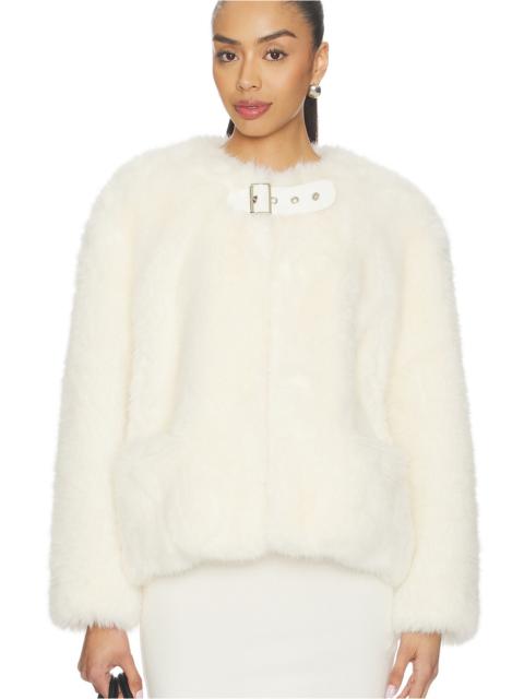 Faux Fur Belt Jacket