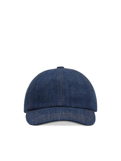 denim side-patch cap