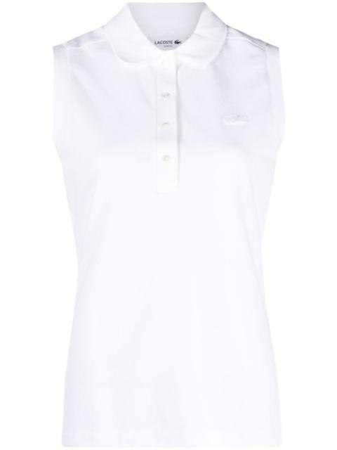 sleeveless cotton polo shirt