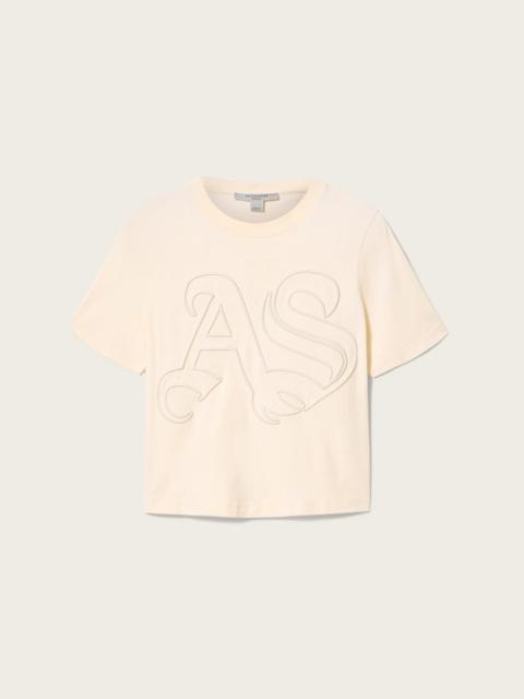 LISA EMBOSSED CREW NECK T-SHIRT