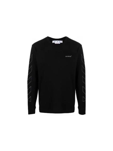 OFF-WHITE Black Diag Outline Long Sleeve T-shirt Black