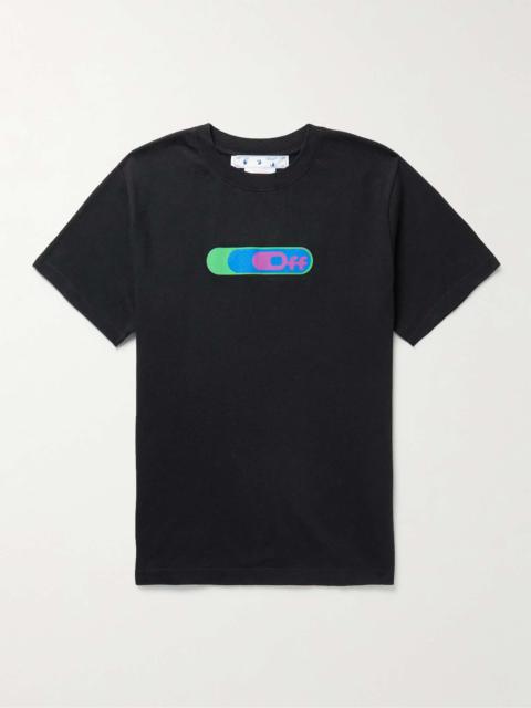 Slim-Fit Embroidered Printed Cotton-Jersey T-Shirt