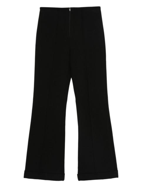 zip-fly flared trousers